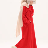 Abaya kimono à nouer en lin naturel