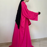 Abaya kimono à nouer en gabardine de coton