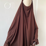 Jilbab 1 pièce papillon whool peach - OUMMI MUSLIM