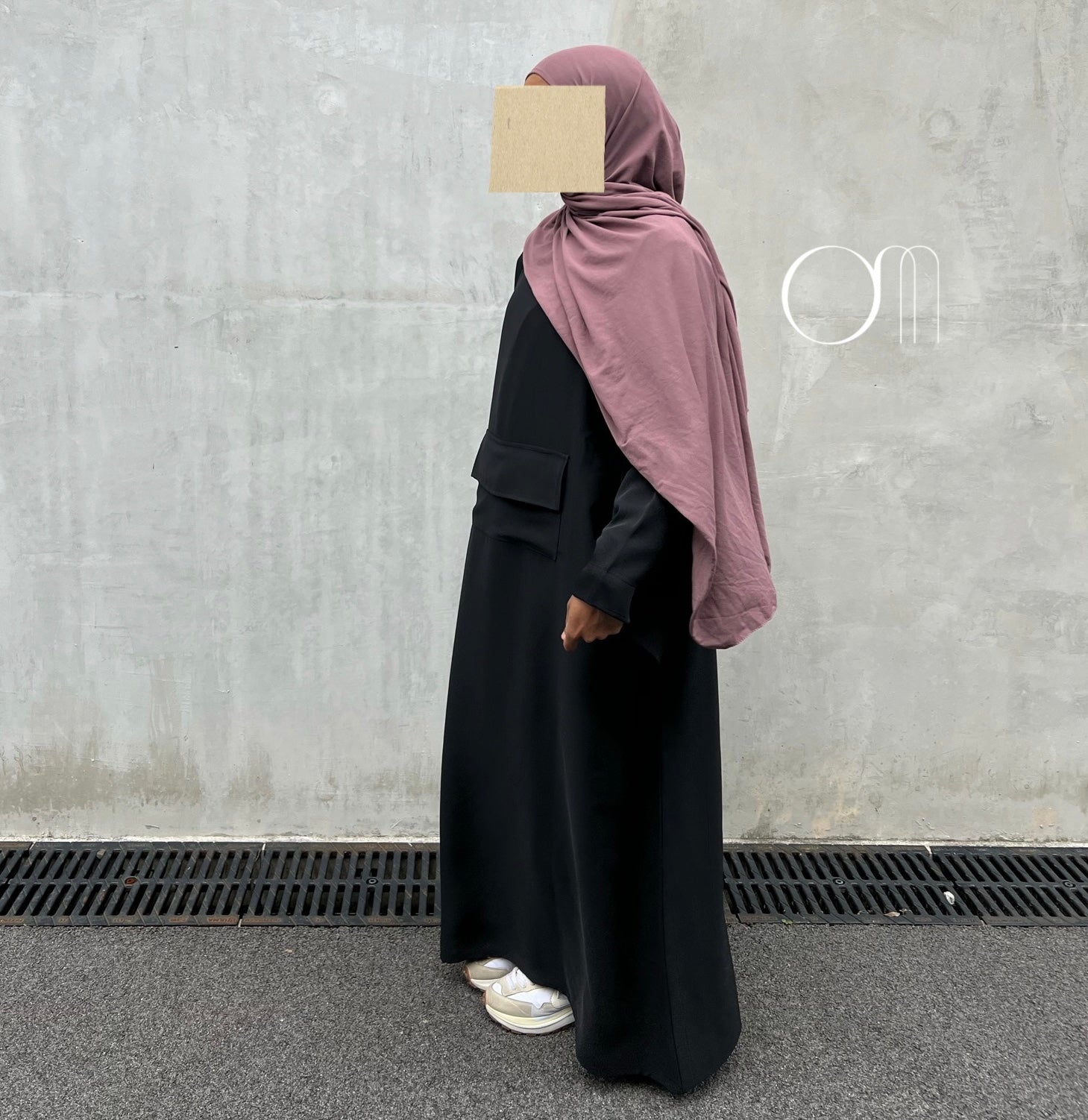 Abaya cargo noir