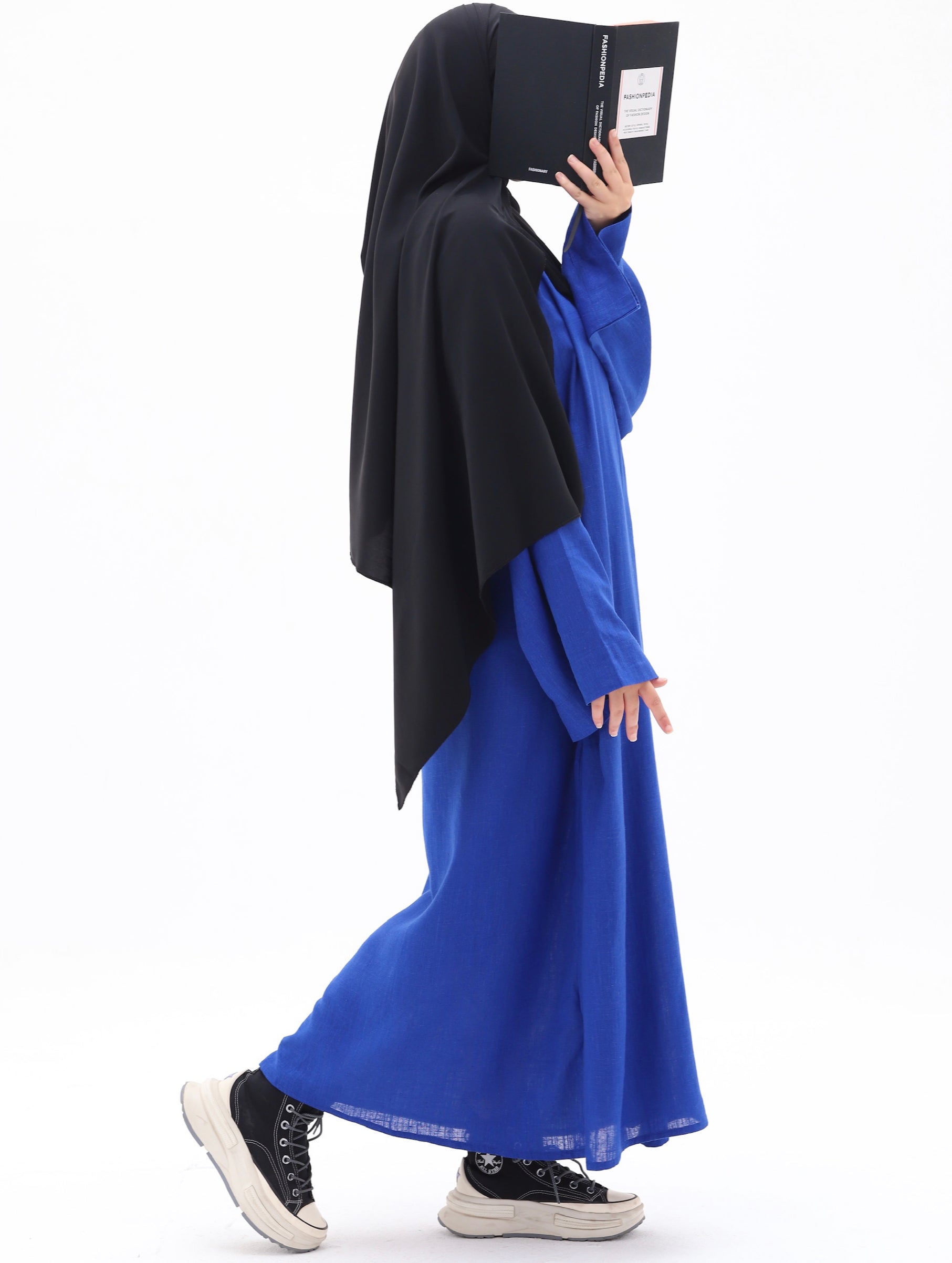 Abaya kimono à nouer en lin naturel