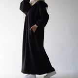 Abaya Sweat molletonnée à capuche - OUMMI MUSLIM