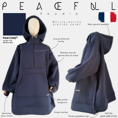 Sweat oversize à capuche "PEACEFULL HOODIE" - OUMMI BASICS