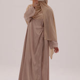 Abaya kimono à nouer en satin premium