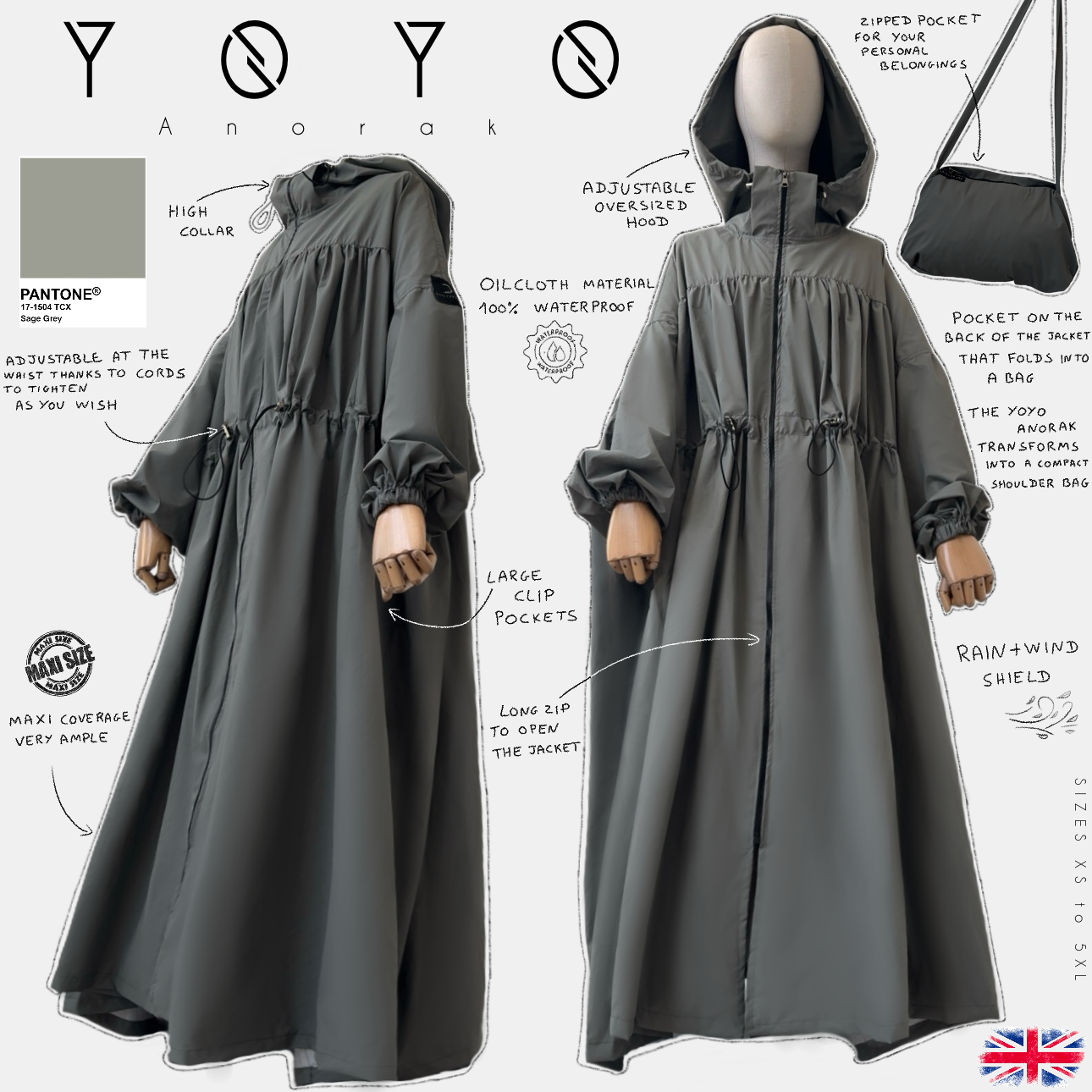 ANORAK COMPACT WATERPROOF gris