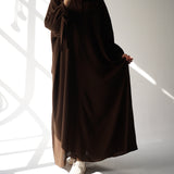 Balqis manches bretelle chocolat