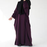 Abaya cloche aubergine