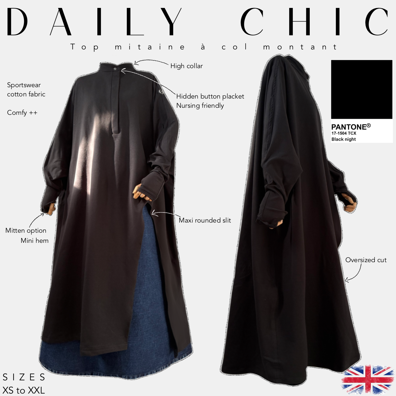 Daily chic Pantone black night