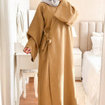 Abaya kimono à nouer en coton