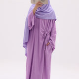 Abaya kimono à nouer en lin naturel