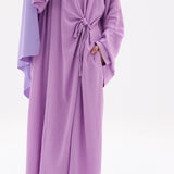 Abaya kimono à nouer en lin naturel