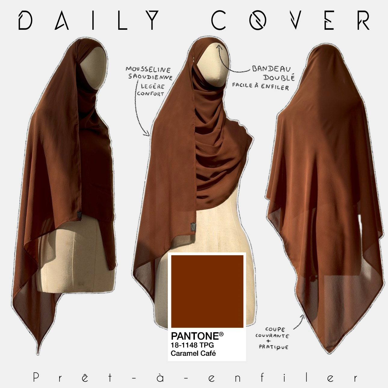 Pack duo Hijab prêt-à-enfiler "DAILY COVER" - DAILY DRESS