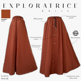 Oversized cotton gabardine skirt "EXPLORATOR SKIRT" - OUMMI BASICS