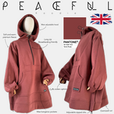Oversize-Kapuzensweatshirt „PEACEFULL HOODIE“ – OUMMI BASICS