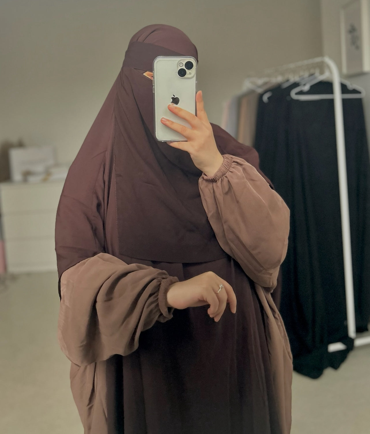 Abaya femme extra large moka