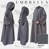 Oversized windbreaker jacket with ruched detailing "UMBRELLA JACKET" - OUMMI BASICS