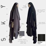 Maxi oversized khimar “SKY” - OUMMI BASICS