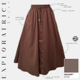 Oversized cotton gabardine skirt "EXPLORATOR SKIRT" - OUMMI BASICS