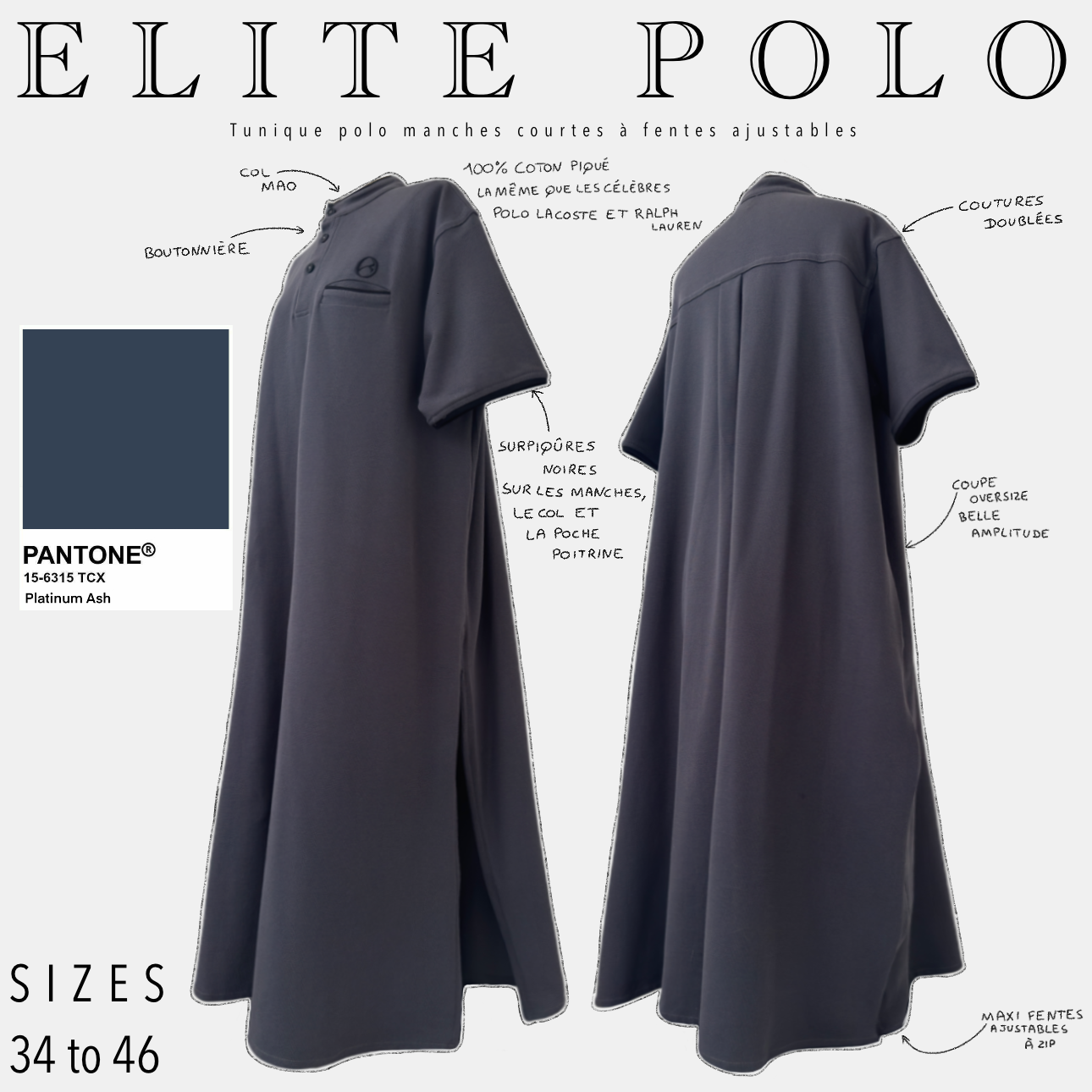 Tunique polo manches courtes « ELITE POLO » - O’MIX