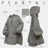 Oversize-Kapuzensweatshirt „PEACEFULL HOODIE“ – OUMMI BASICS