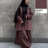 Oversized cotton gabardine skirt "EXPLORATOR SKIRT" - OUMMI BASICS