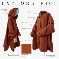 Oversized hooded jacket "EXPLORATOR JACKET" - OUMMI BASICS