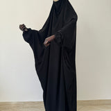 Jilbab 1 pièce papillon whool peach - OUMMI MUSLIM