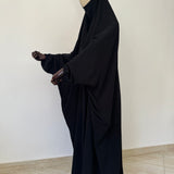 Jilbab 1 pièce papillon whool peach - OUMMI MUSLIM