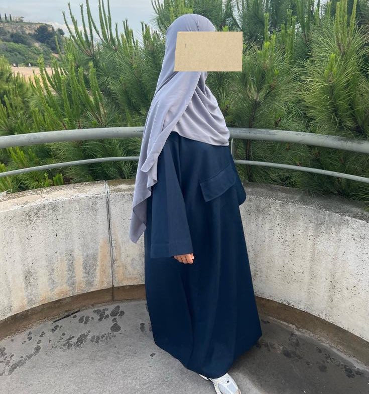 Abaya femme bleu nuit