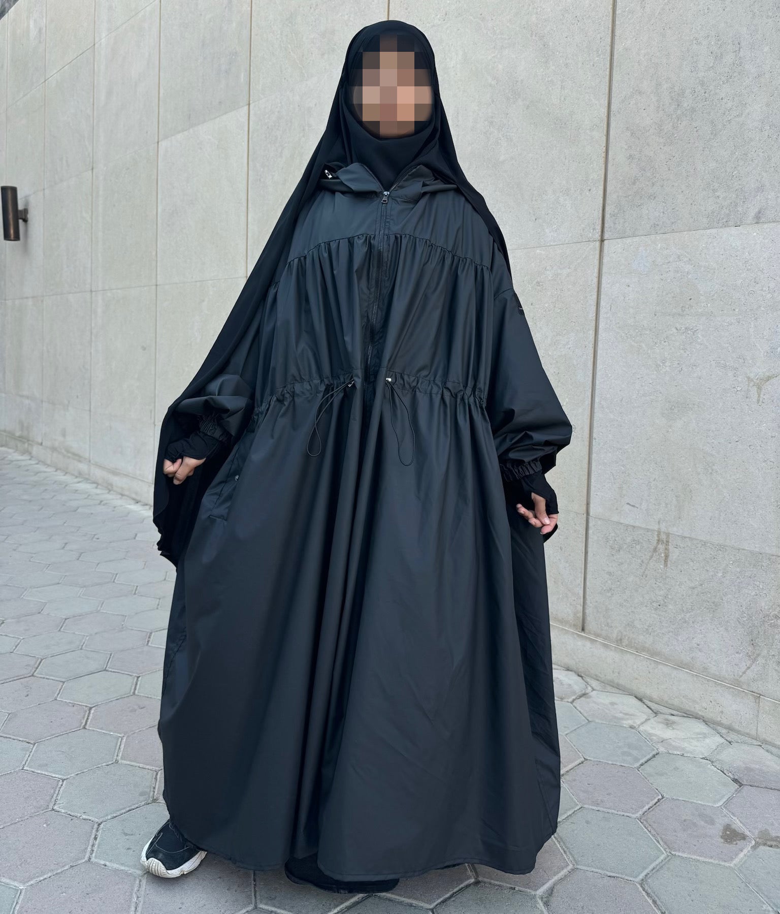 Veste ANORAK COMPACT WATERPROOF modeste noir