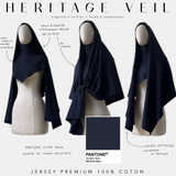hijab cagoule en coton maritime blue