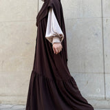 Abaya évasée bi-color « CHARLOTTE DRESS » - OUMMI BASICS