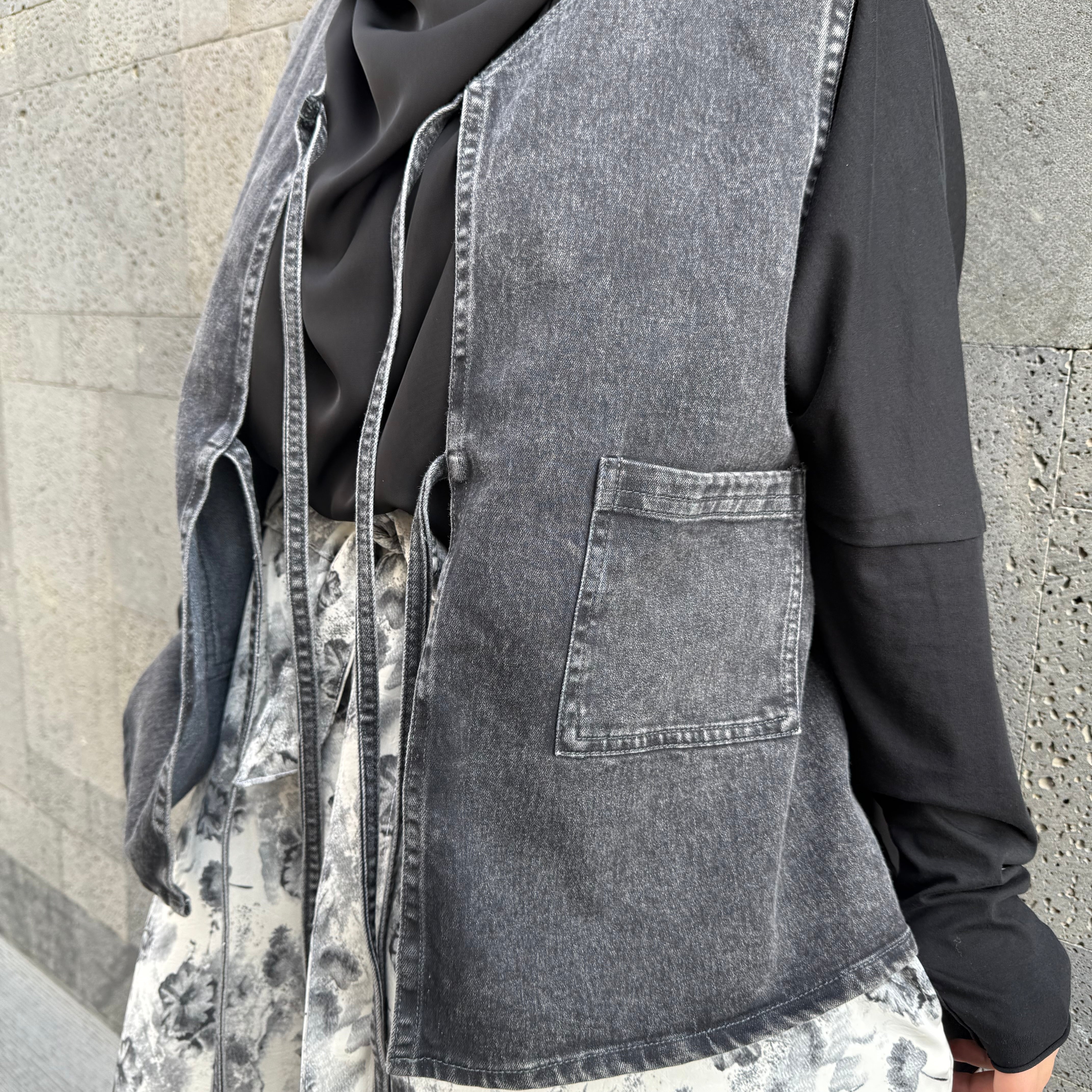 Veste en jean sans manches « FADED SLEEVELESS » - OUMMI BASICS