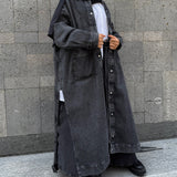 Veste longue en jean à fentes "BROOKLYN JACKET" - OUMMI BASICS