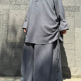 Feminine Adjustable Blouse "SATIN CLOUD BLOUSE" - OUMMI BASICS