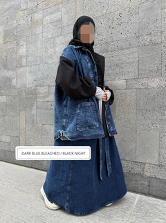 Oversized bi-material jacket "HYBRID JACKET" - DAILY DRESS