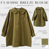 Chemisier oversize 100% Coton "CLAUDINE BREEZE BLOUSE" - OUMMI BASICS
