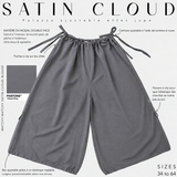 Skirt-Effect Palazzo with Satin Interior "SATIN CLOUD PALAZZO" - OUMMI BASICS