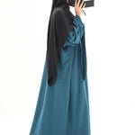 Abaya femme vert canard 