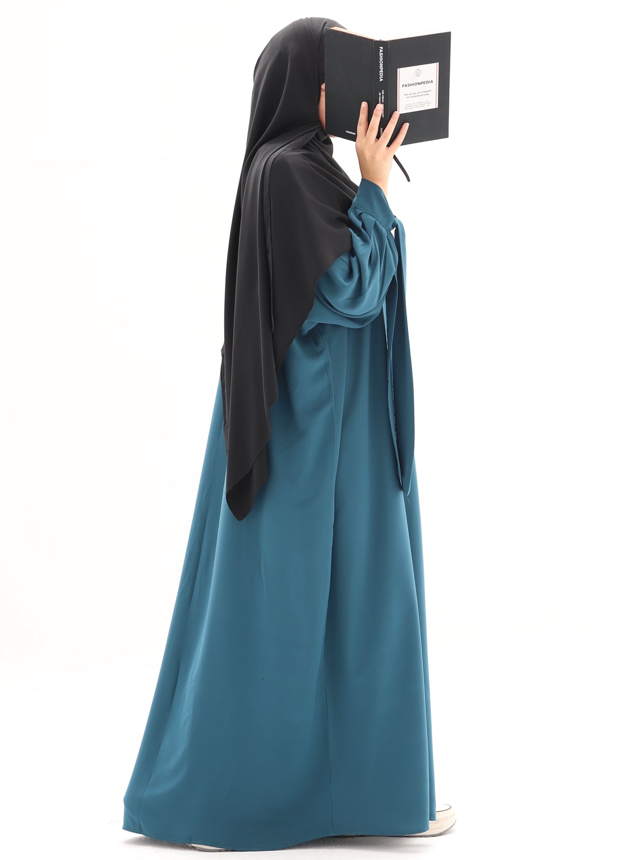 Abaya femme vert canard 