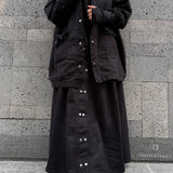 Jupe oversize en gabardine de coton « EXPLORATRICE SKIRT » - OUMMI BASICS