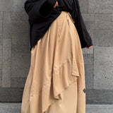 Jupe longue en lin modeste "LINEN DRIFT SKIRT" - OUMMI BASICS