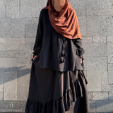 Jupe longue en lin modeste "LINEN DRIFT SKIRT" - OUMMI BASICS