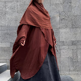 Loose-fitting, crossover tunic "LAYERED TUNIC" - OUMMI BASICS