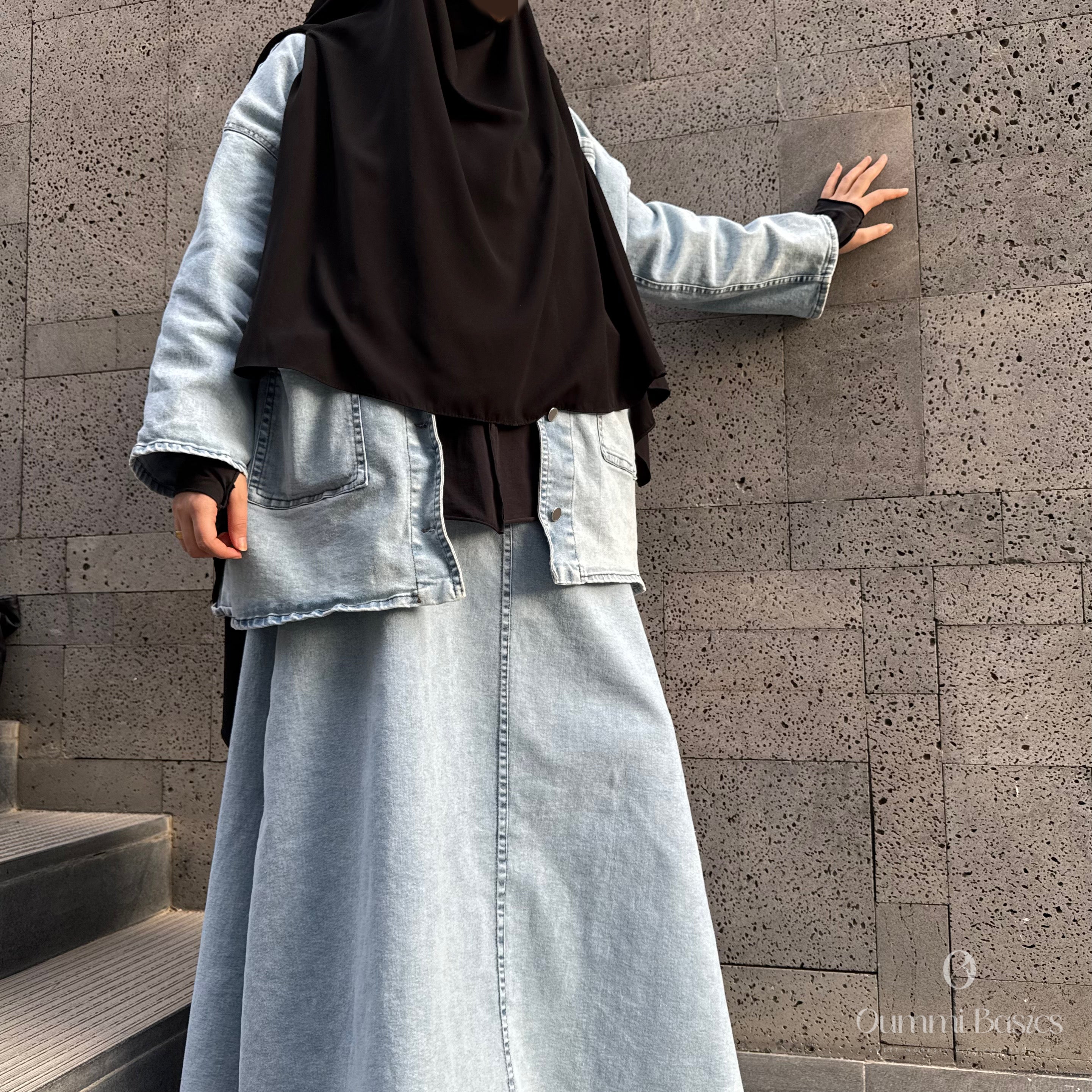 Jupe longue en jean « FRAME DENIM SKIRT » - OUMMI BASICS