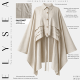 Tunique drapée en lin naturel « ÉLYSÉA TUNIC » - OUMMI BASICS