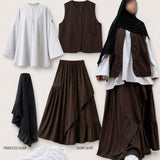 Maxi jupe en gabardine « SAARI SKIRT™ » - OUMMI BASICS