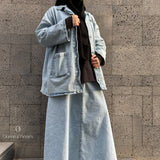 Jupe longue en jean « FRAME DENIM SKIRT » - OUMMI BASICS