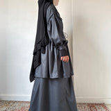 Blouse froncée à manches amovibles « BRITISH TOP » - OUMMI BASICS