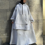 Sweat oversize à capuche "PEACEFULL HOODIE" - OUMMI BASICS